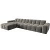 Sametová rohová pohovka Kendal 357 cm, levá