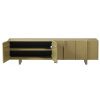 Zelený dřevěný TV stolek Basu 200 x 46 cm