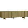 Zelený dřevěný TV stolek Basu 200 x 46 cm