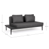 Černo-šedá látková zahradní dvoumístná pohovka Bizzotto Matrix 174 cm