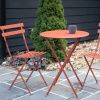 Zemitě červený kovový skládací stůl Fermob Bistro Ø 60 cm -fv-interier-25