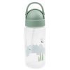 Zelená plastová láhev s brčkem Done by Deer Croco 350 ml