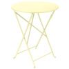 Citronově žlutý kovový skládací stůl Fermob Bistro Ø 60 cm