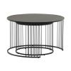 Set dvou černých skleněných konferenčních stolků Kave Home Hadar 45/75 cm -fv-interier-25