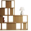 Set devíti dubových modulárních polic Kave Home Litto