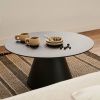 Matně černý skleněný kulatý konferenční stolek Kave Home Wilshire 80 cm -fv-interier-25