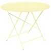 Citronově žlutý kovový skládací stůl Fermob Bistro Ø 96 cm