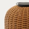 Hnědá zahradní LED lampa z umělého ratanu Kave Home Saranella 55 cm -fv-interier-25
