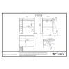 Bílá borovicová patrová postel Vipack Pino Mezzanine 140 x 200 cm