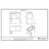 Bílá borovicová patrová postel Vipack Pino Mezzanine 90 x 200 cm
