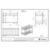 Bílá borovicová dvoupatrová postel Vipack Pino 90 x 200 cm