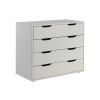 Bílá lakovaná komoda Vipack Pino 85,5 x 43,3 cm se čtyřmi zásuvkami