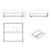 Set dvou borovicových zásuvek k posteli Vipack Pino 97,5 x 88,5 cm