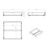 Set dvou bílých borovicových zásuvek k posteli Vipack Pino 97,5 x 88,5 cm