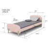 Mátově zelená lakovaná dětská postel Vipack Kiddy 90 x 200 cm