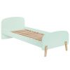 Mátově zelená lakovaná dětská postel Vipack Kiddy 90 x 200 cm