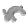 Šedý sametový kojící polštář Velvet Bunny 79 cm