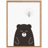 Dětský obraz Scandi Forest bear 40 x 30 cm