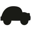 Černá samolepka na zeď tabule Car 50 x 80 cm