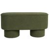 Zelená bouclé lavice WLL MARCOS 93 cm