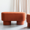 Oranžová bouclé lavice WLL MARCOS 93 cm -fv-interier-25