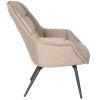 Tmavě béžové čalouněné lounge křeslo WLL COMFORTABLE THOMAS