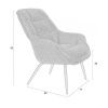 Tmavě béžové čalouněné lounge křeslo WLL COMFORTABLE THOMAS