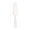 Tmavě hnědá bouclé stojací lampa DUTCHBONE MIKI 166 cm