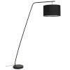 Černá kovová stojací lampa WLL MARTINE 224 cm