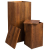 Set dvou hnědých dřevěných květináčů DUTCHBONE RIBBLE 35 x 35 cm