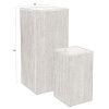 Set dvou hnědých dřevěných květináčů DUTCHBONE RIBBLE 35 x 35 cm