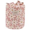 Růžový bavlněný mantinel do postýlky Blush Daisies 210 cm