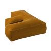 Cihlově oranžový sametový polštář písmeno F 40 cm