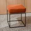 Oranžový vlněný taburet Feo 40 x 40 cm -fv-interier-25