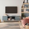 Zelený lakovaný TV stolek Marckeric Pisco 140 x 40 cm -fv-interier-25