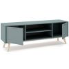 Zelený lakovaný TV stolek Marckeric Pisco 140 x 40 cm