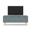 Zelený lakovaný TV stolek Marckeric Pisco II. 140 x 40 cm
