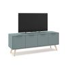 Zelený lakovaný TV stolek Marckeric Pisco II. 140 x 40 cm