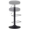 Černá čalouněná barová židle Kave Home Zaib 63-84 cm