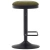 Tmavě zelená čalouněná barová židle Kave Home Zaib 63-84 cm