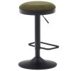 Tmavě zelená čalouněná barová židle Kave Home Zaib 63-84 cm