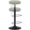 Tmavě zelená čalouněná barová židle Kave Home Zaib 63-84 cm