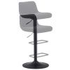Černá čalouněná barová židle Kave Home Zenda 64-86 cm