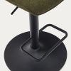 Tmavě zelená čalouněná barová židle Kave Home Zenda 64-86 cm -fv-interier-25