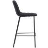 Černá čalouněná barová židle Kave Home Zunilda 65 cm