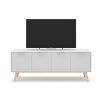 Bílý lakovaný TV stolek Marckeric Campus II. 140 x 40 cm