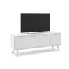 Bílý lakovaný TV stolek Marckeric Campus II. 140 x 40 cm