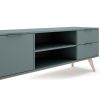 Zelený lakovaný TV stolek Marckeric Pisco 180 x 40 cm -fv-interier-25