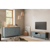 Zelený dřevěný TV stolek Marckeric Misti 158 x 40  cm -fv-interier-25