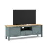 Zelený dřevěný TV stolek Marckeric Misti 158 x 40  cm